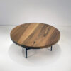 Walnut Coffee Table LEAFOS - circle 60/h23 cm